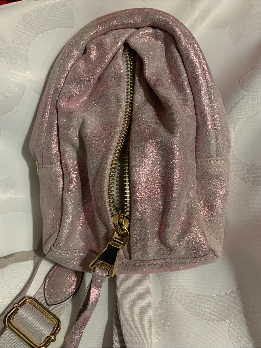 NEW Pink Aimee Kestenberg Mini Leather  Backpack  Suede Sling Phone Crossbody